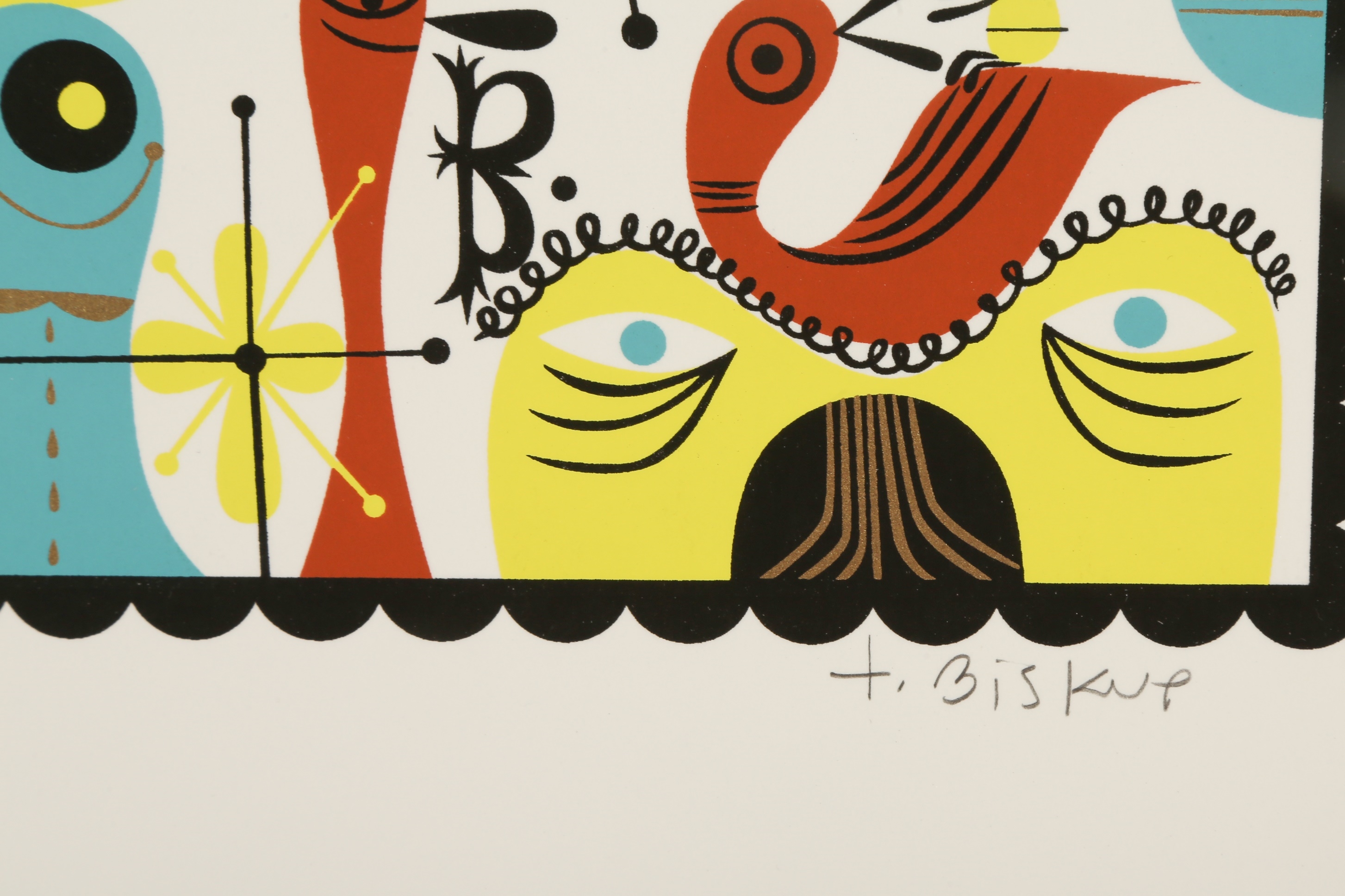 Artwork by Tim Biskup, Goobots, Made of colour serigraph