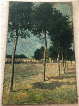 Paysage aux grands arbres - Charles Kloster