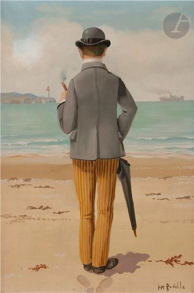 Pierre-Marie Rudelle | Man in front of the sea | MutualArt