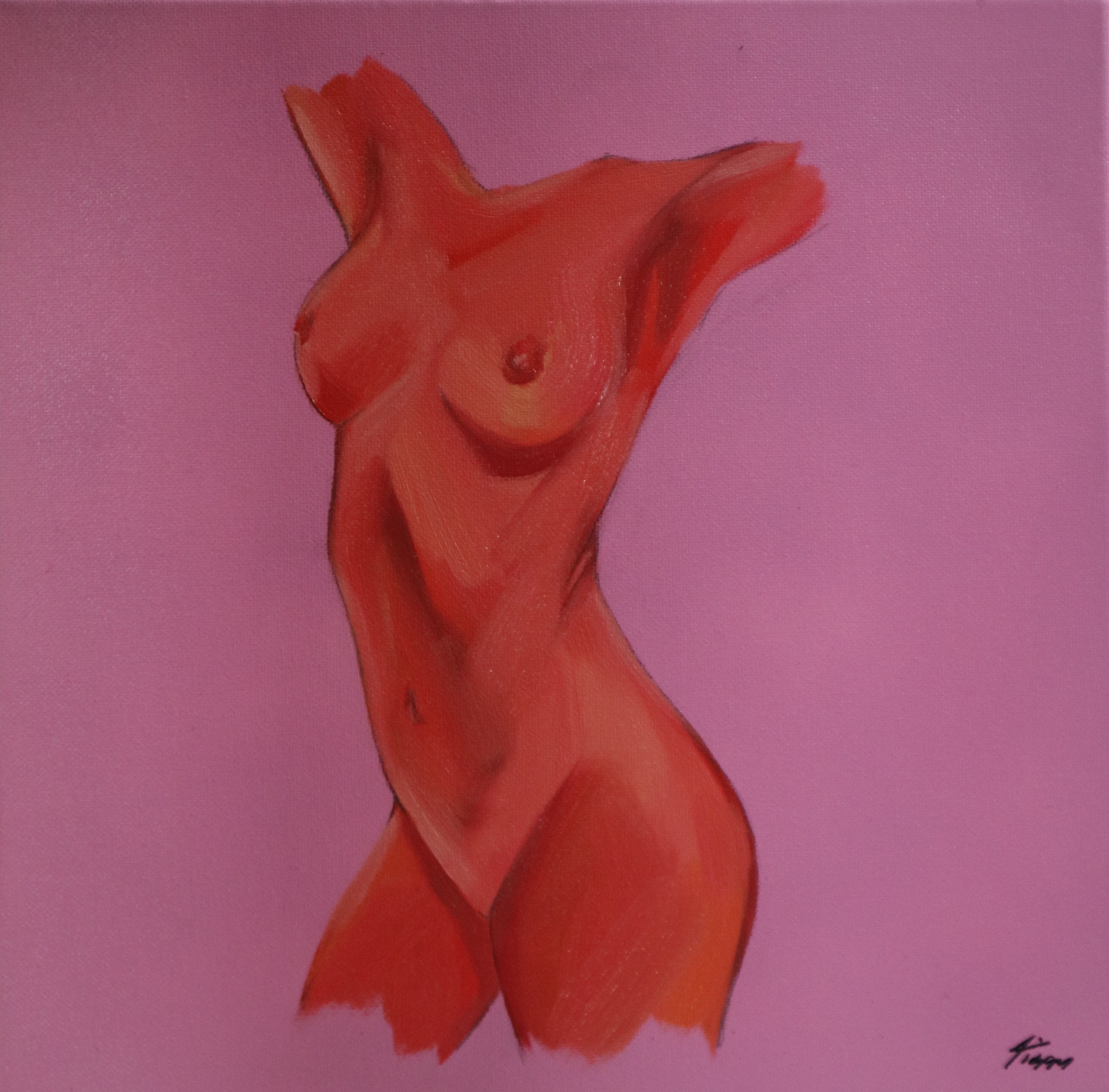 Artwork by Tiggy Beaman, Giving It A Go, Made of oil on canvas