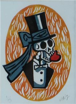 Skeleton in a tuxedo and top hat - Chris Vince