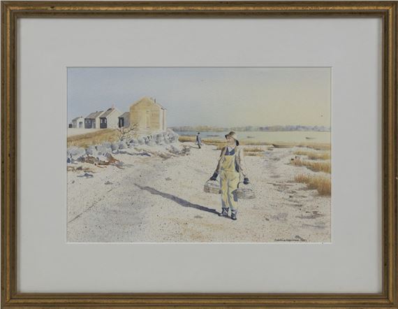 A fisherman carring baskets. - Siddhia Hutchinson