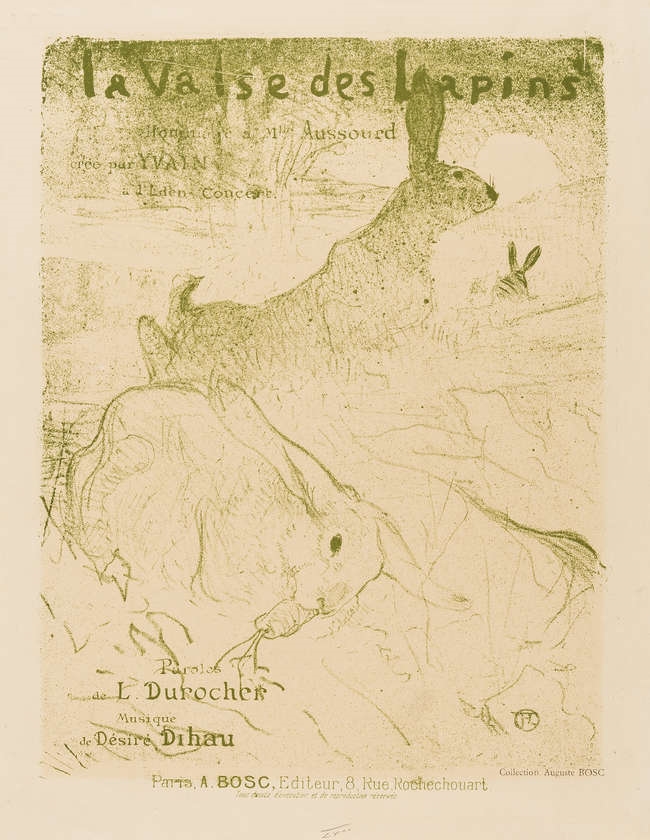 La Valse des Lapins (Wittrock 138) by Henri de Toulouse-Lautrec, 1895