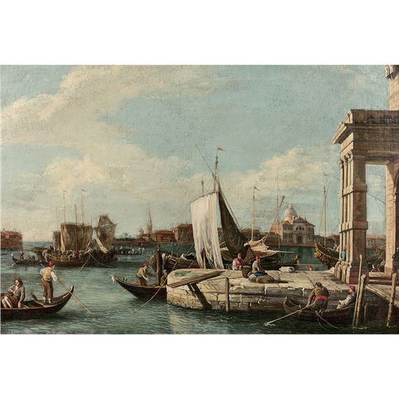 VUE DE VENISE : LA PUNTA DELLA DOGANA by Canaletto