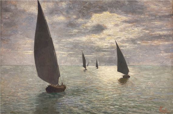 Vele nel mare by Francesco Gioli, 1920