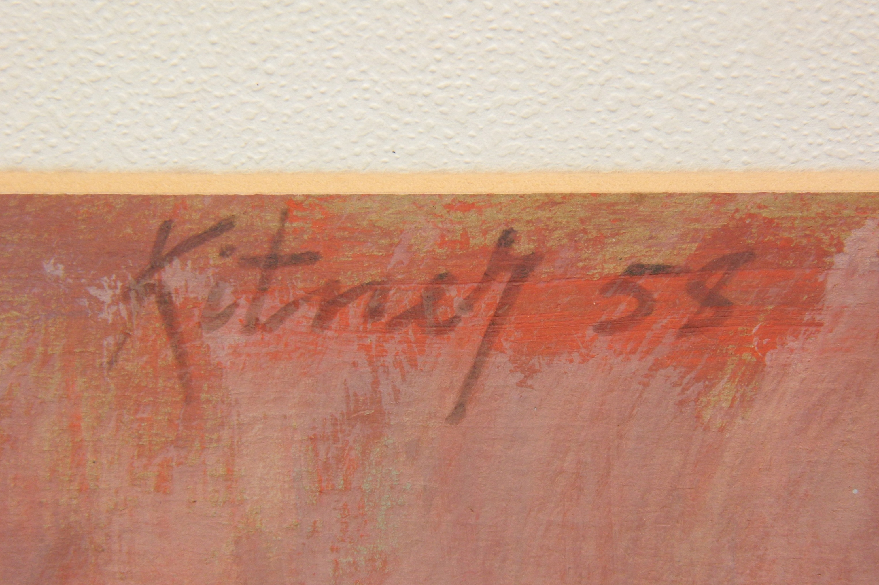 Artwork by Harold Kitner, Seated Male Nude, Made of oil on paper