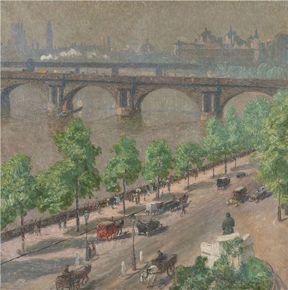 Les arbres verts by Emile Claus, 1918