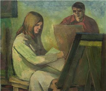 Im Atelier - Waldemar Krämer