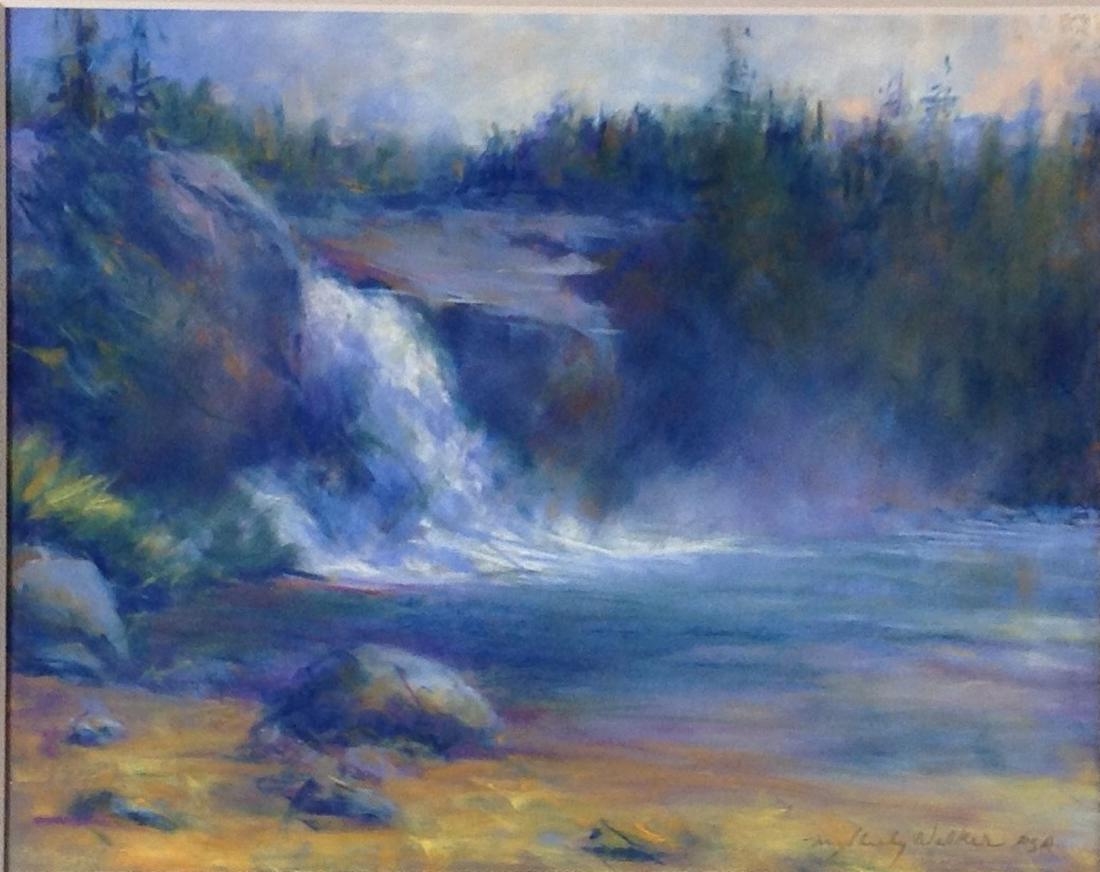 Artwork by Marie Sheehy-Walker, Glen Aulin Falls, Yosemite, Made of Pastel on sanded paper