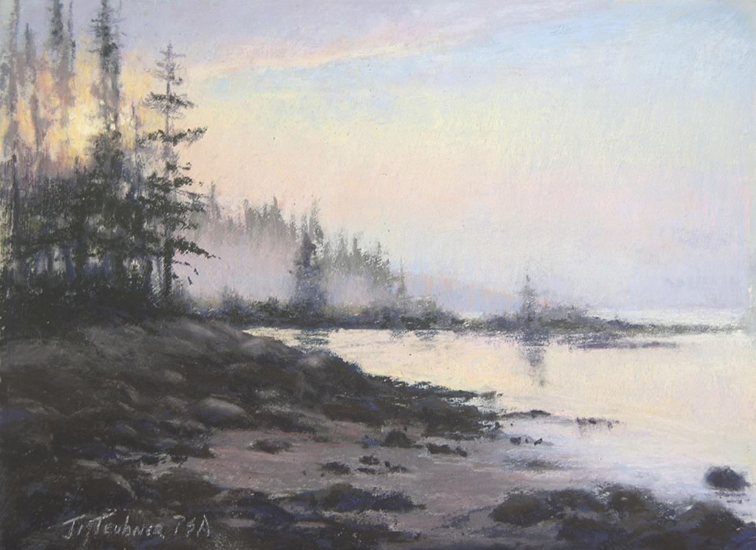Artwork by Jane Teubner, Drift Inn Fog, Plein Air, Made of Pastel on Ampersand Pastel Board