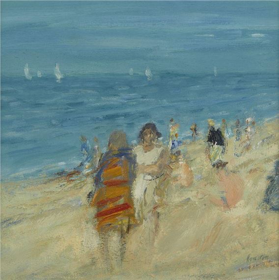 Beach at Trouville by John Houston
