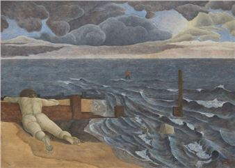 Seascape with Drowned Figure (Cleethorpes) - Alison Catley