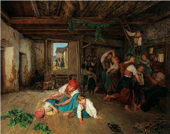 Preparing the Celebration of the Wine Harvest - Ferdinand Georg Waldmüller
