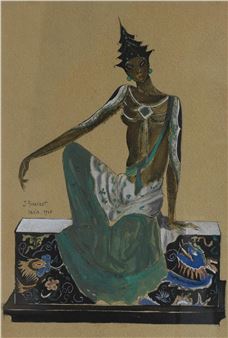 Woman in languid costume, Paris - J. Girardet