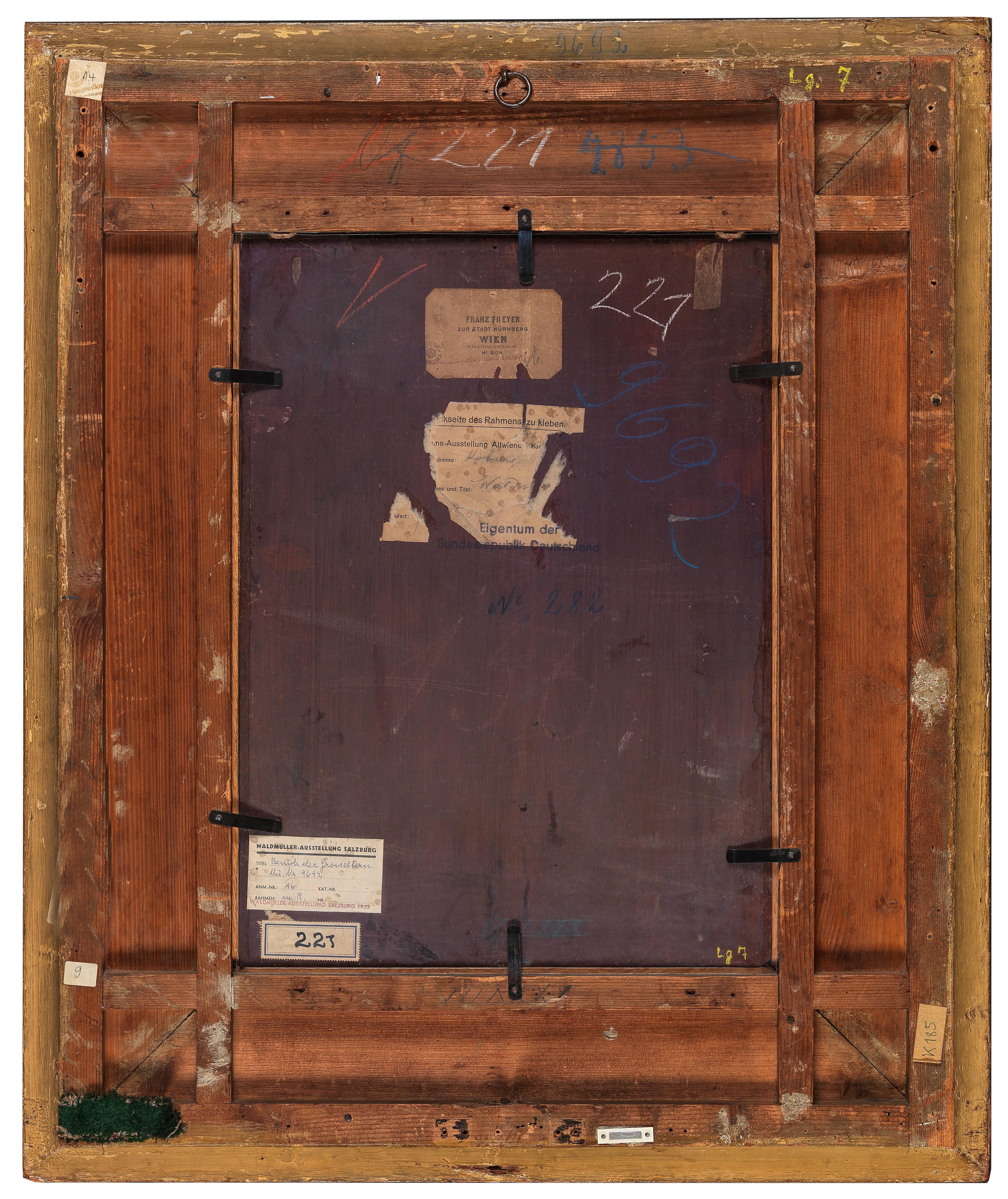 Artwork by Ferdinand Georg Waldmüller, The Grandparents’ Visit, Made of oil on panel