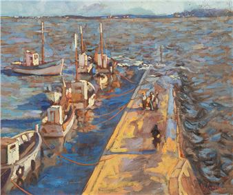 Docking at the Wharf - Robert Warren