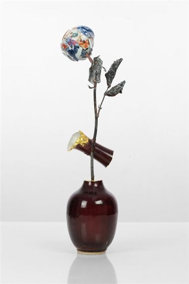 Bouke De Vries | 'Rose in Ox Blood Vase' | MutualArt