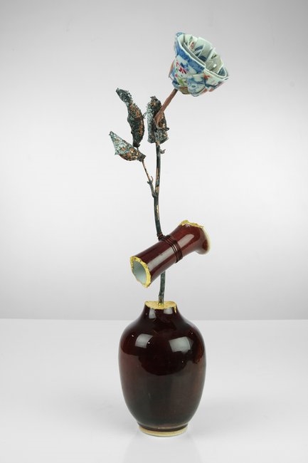 Bouke De Vries | 'Rose in Ox Blood Vase' | MutualArt