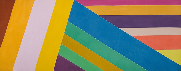 Artwork by Jack Bush, Blue Slant, Made of acrylic on canvas