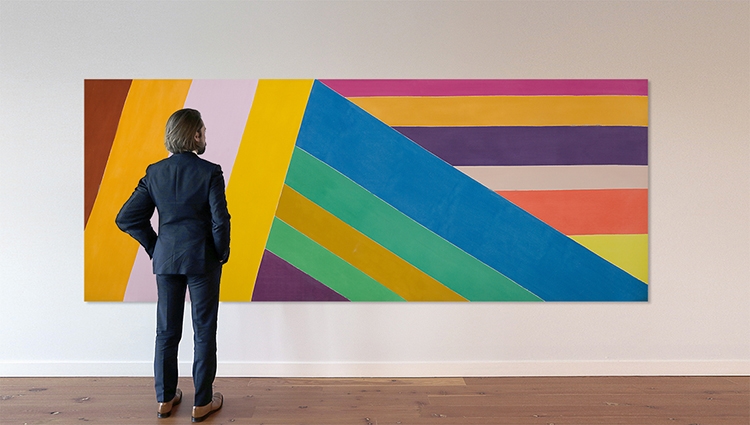 Artwork by Jack Bush, Blue Slant, Made of acrylic on canvas