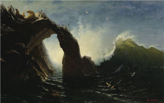 Seal Rock, Farallon Islands by Albert Bierstadt, Painted circa 1872