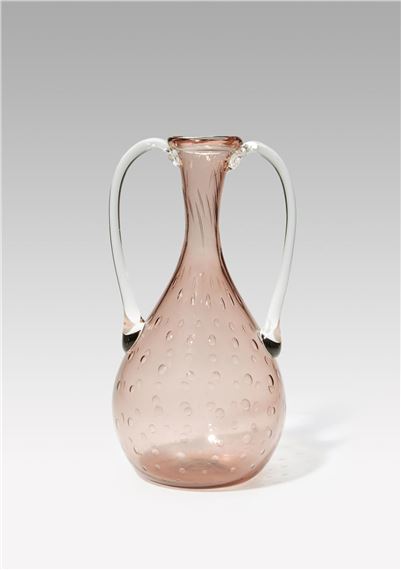 Vase with Applied Handles

for MVM Cappellin, model no. 1416, blown soffiato glass with applied handles
 by Vittorio Zecchin, circa 1920