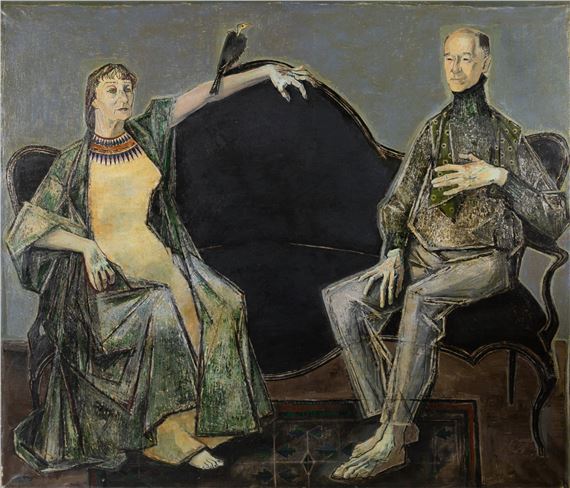 Portrait of Marcel and Elise Jouhandeau by Édouard-Georges Mac-Avoy, 1957