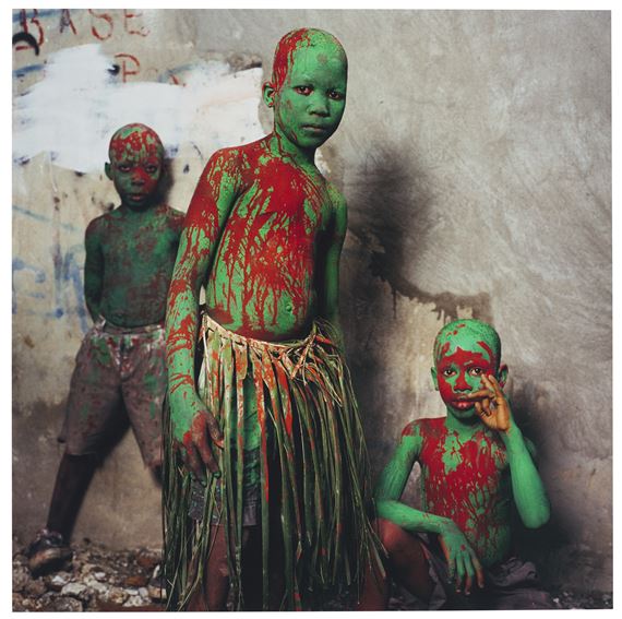 Three Painted Boys, Jacmel, Haiti by Phyllis Galembo, 2004