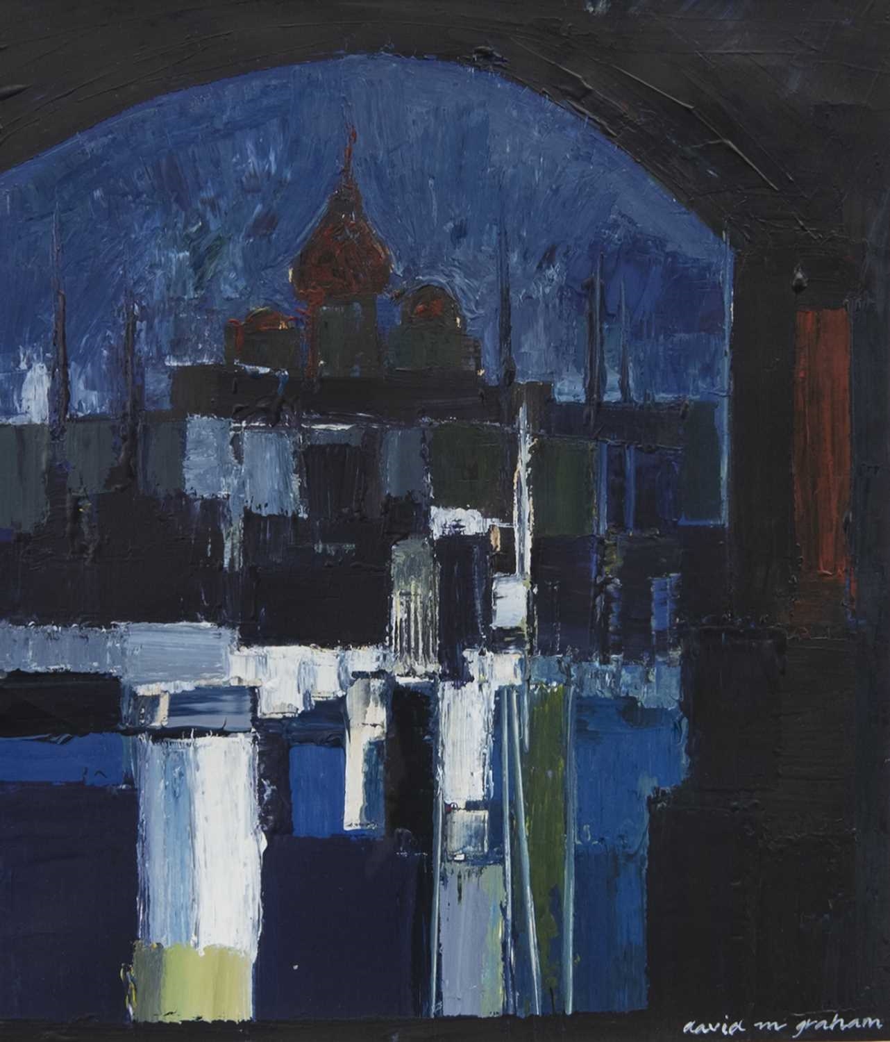 Artwork by David M Graham, EASTERN LANDSCAPE, Made of oil on board