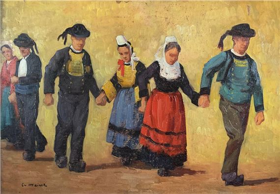 Breton dancers by Charles Mairet
