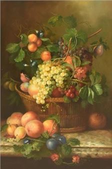 Still Life with Basket of Fruit - G. Park