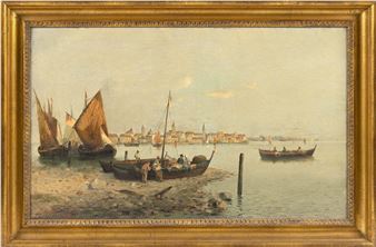 Venetian scene. - G. Ricardi