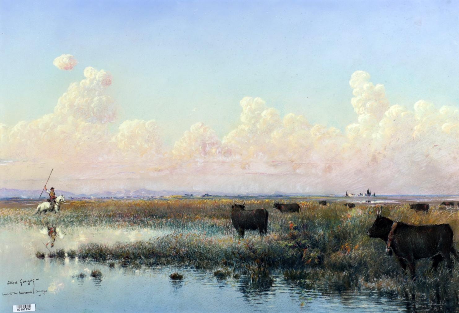 Artwork by Albert Gouges, Camarque, Made of pastel