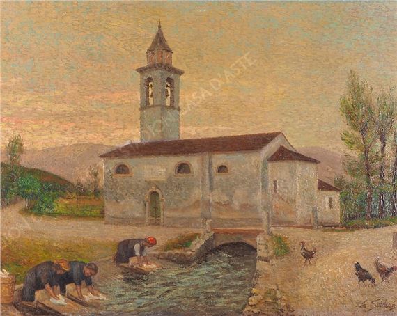 Lavandaie nel paesaggio by Erminio Soldera