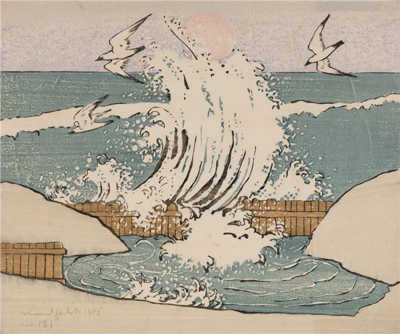 The Wave, Moonrise by B.J.O. Nordfeldt, 1906