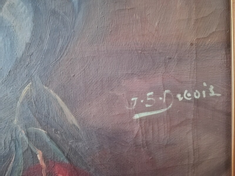 Artwork by Ingeborg Bentine Debois, Still life with roses, Made of Oil on canvas