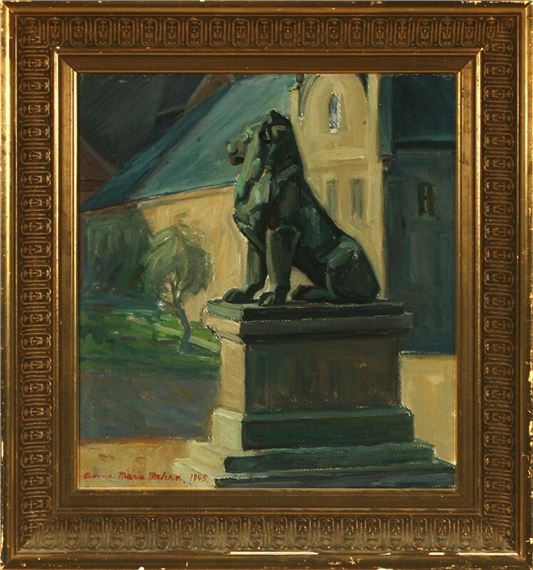 Lion sculpture by Anna Maria Mehrn, 1945