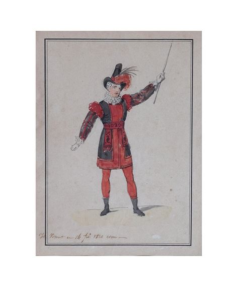 Une paire de personnage : italien et italienne en pied by Horace Vernet, 1820