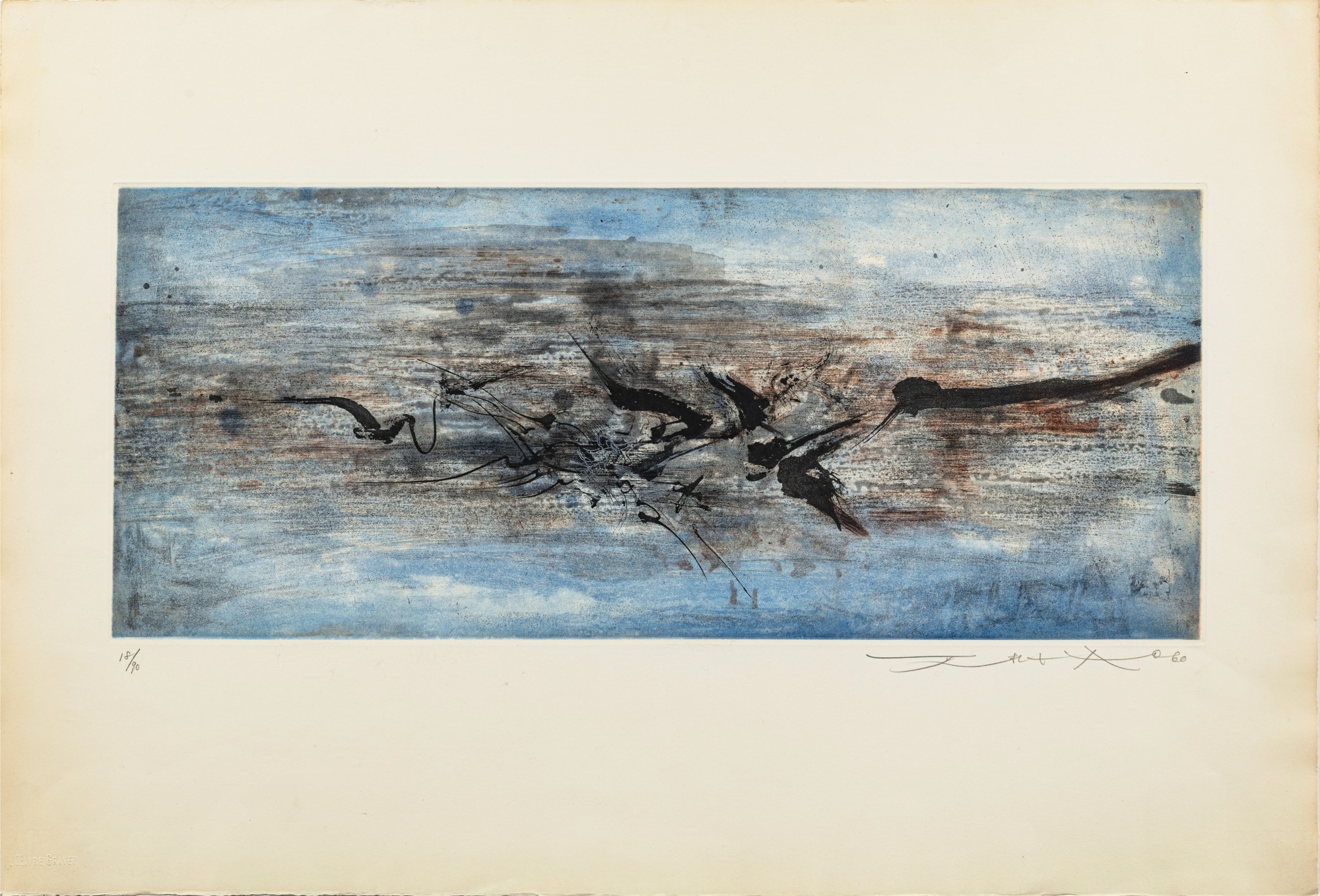 Artwork by Hans Hartung, UNTITLED, Made of etching with aquatint