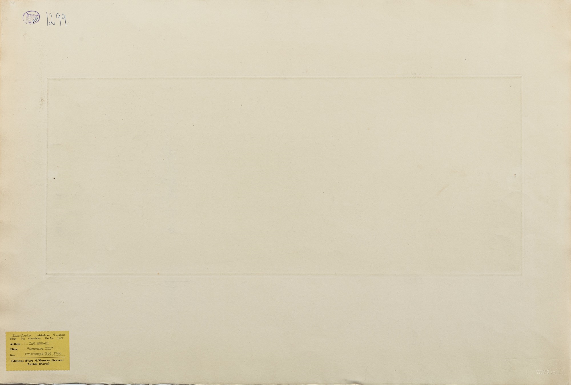 Artwork by Hans Hartung, UNTITLED, Made of etching with aquatint