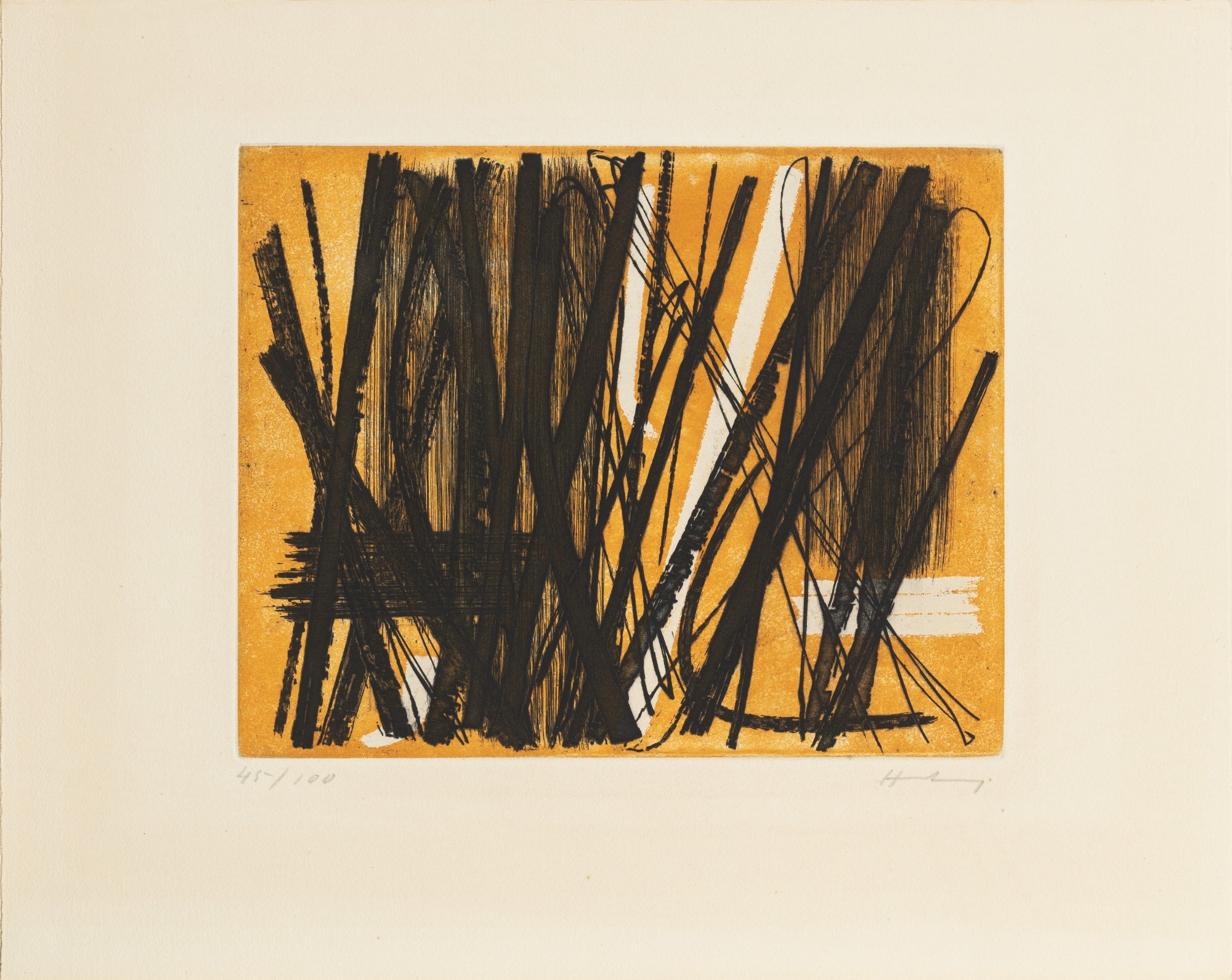 Artwork by Hans Hartung, G5 (I); G9 (II); L10 (III) [3 WORKS], Made of aquatint and etching