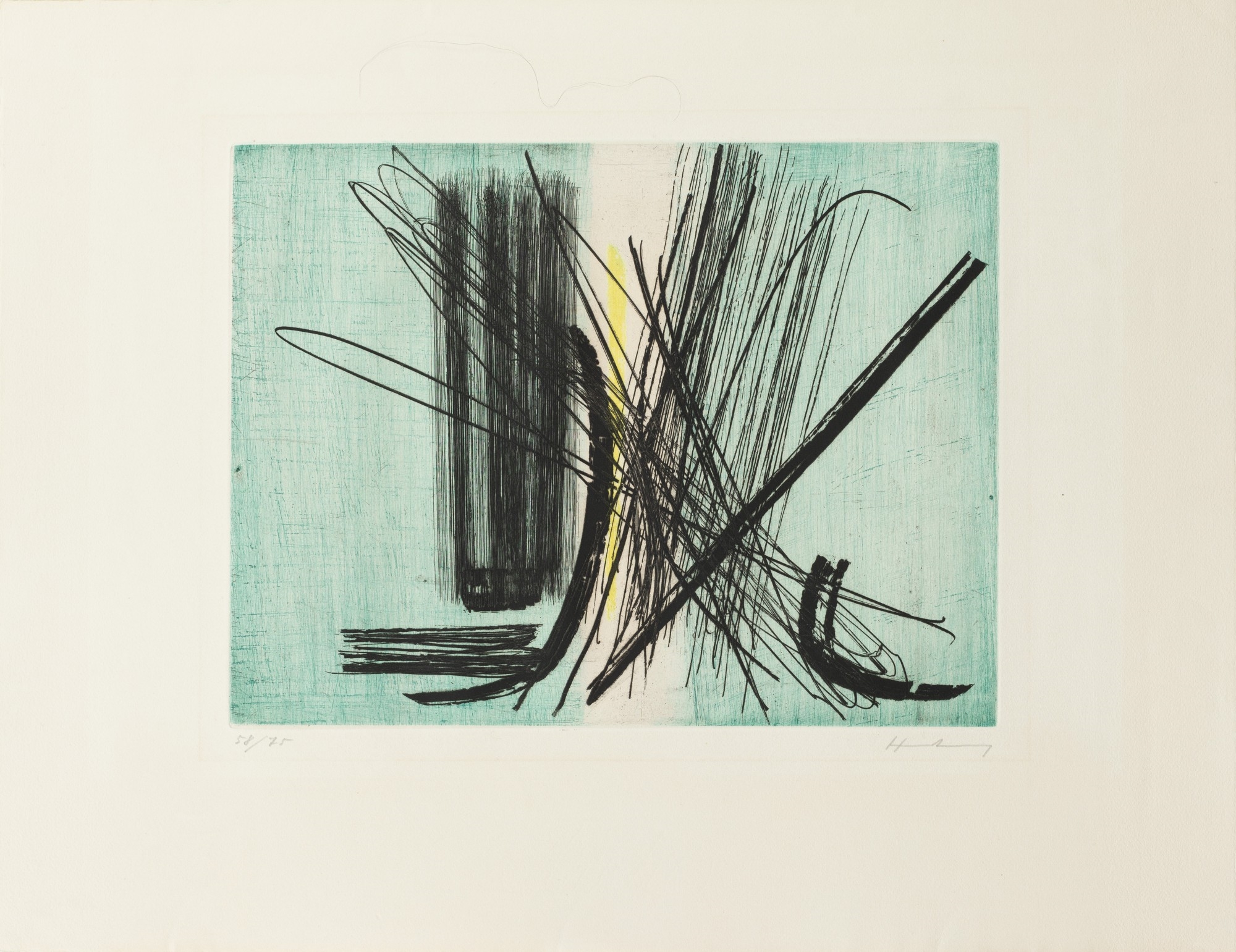Artwork by Hans Hartung, G5 (I); G9 (II); L10 (III) [3 WORKS], Made of aquatint and etching