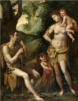 Adam and Eve with Cain and Abel - Jacopo Chimenti