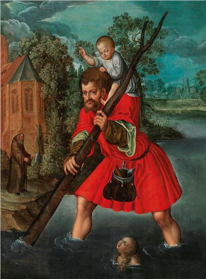 Georg Gärtner Jr. | Saint Christopher carrying the Christ Child | MutualArt