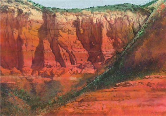 Lee Mtn, Red Rocks by Merrill Mahaffey, 1978