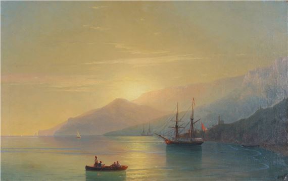 The Turkish Coast at Sunset by Ivan Aivazovsky, 1851