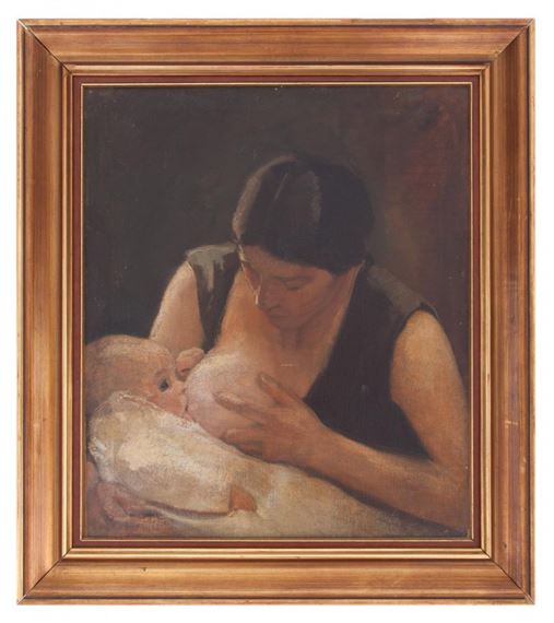 Madre che allatta by Pietro Gaudenzi