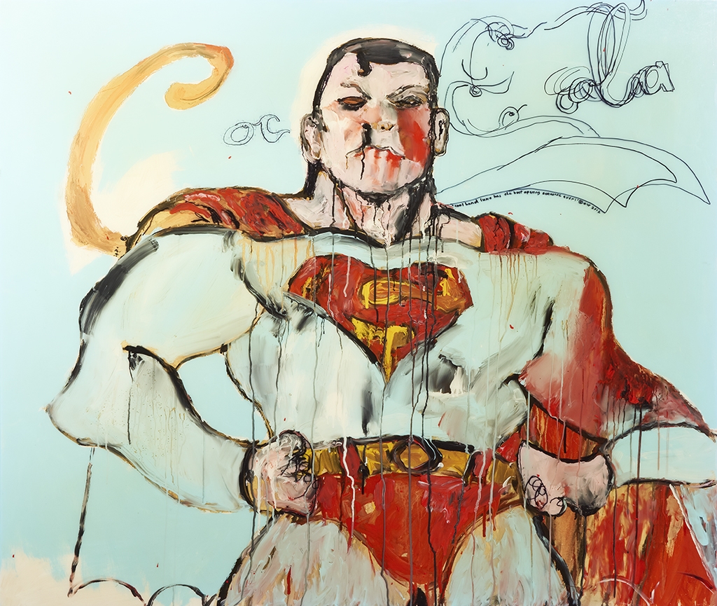 Artwork by Anthony Bennett, Cool Hand Luke has the Best Opening Sequence Ever, Made of mixed media, resin on canvas