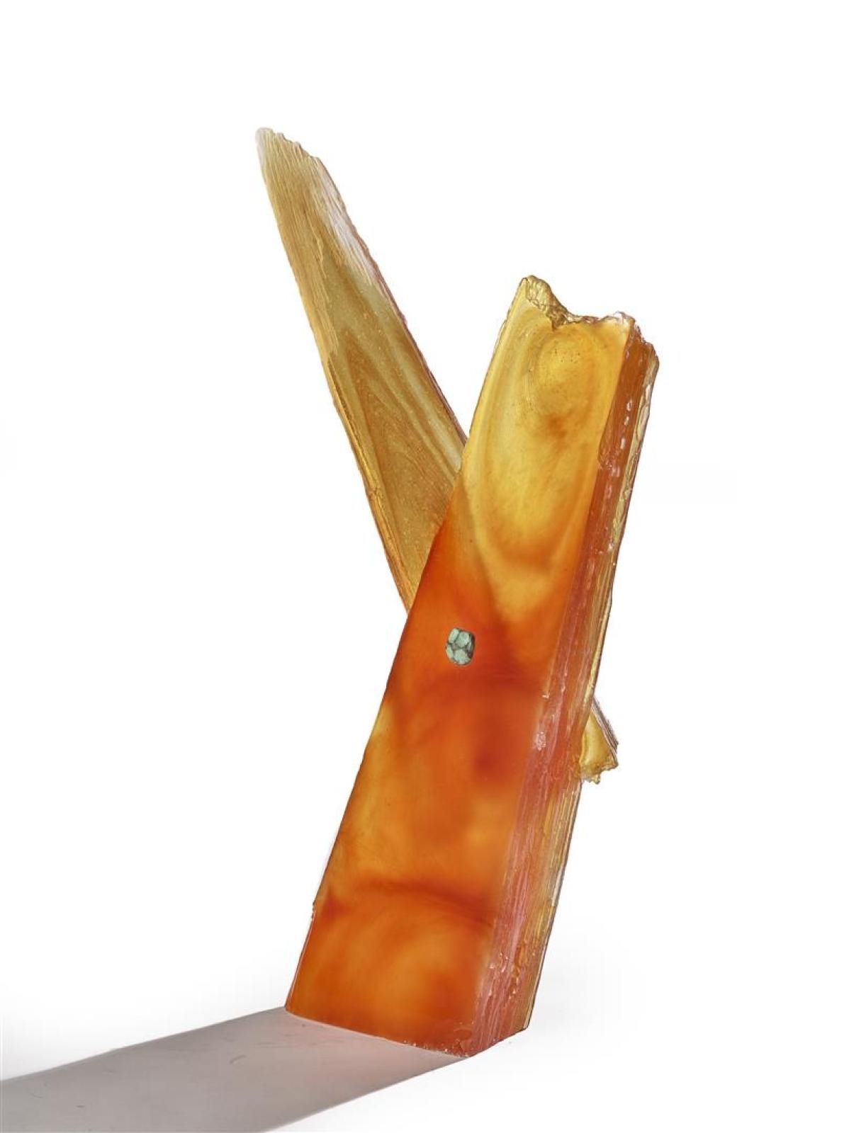 Artwork by Georges Stahl, Monique Stahl, Analytiquement, Made of Amber glass proof and bronze lock