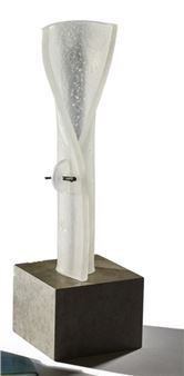 Vase sculpture à la branche de bronze - Georges Stahl